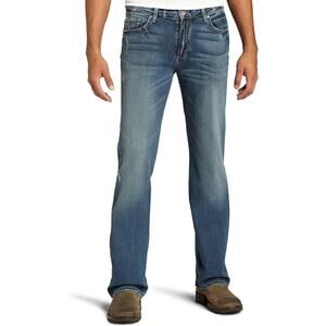 Paige Premium Denim JRG Relaxed Fit Jeans Medium Wash Straight Cotton Blue 40x35